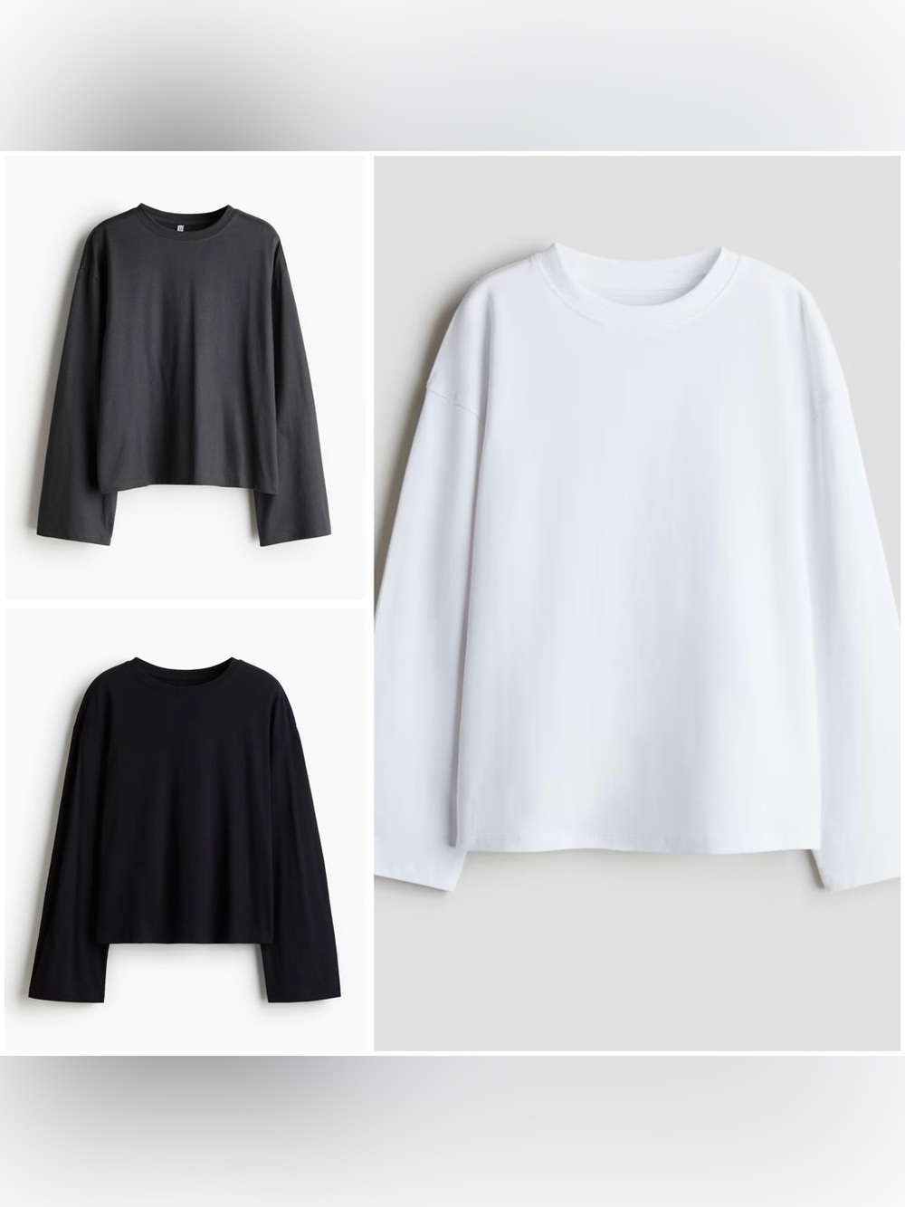 3 H&M LONG-SLEEVED COTTON TOP